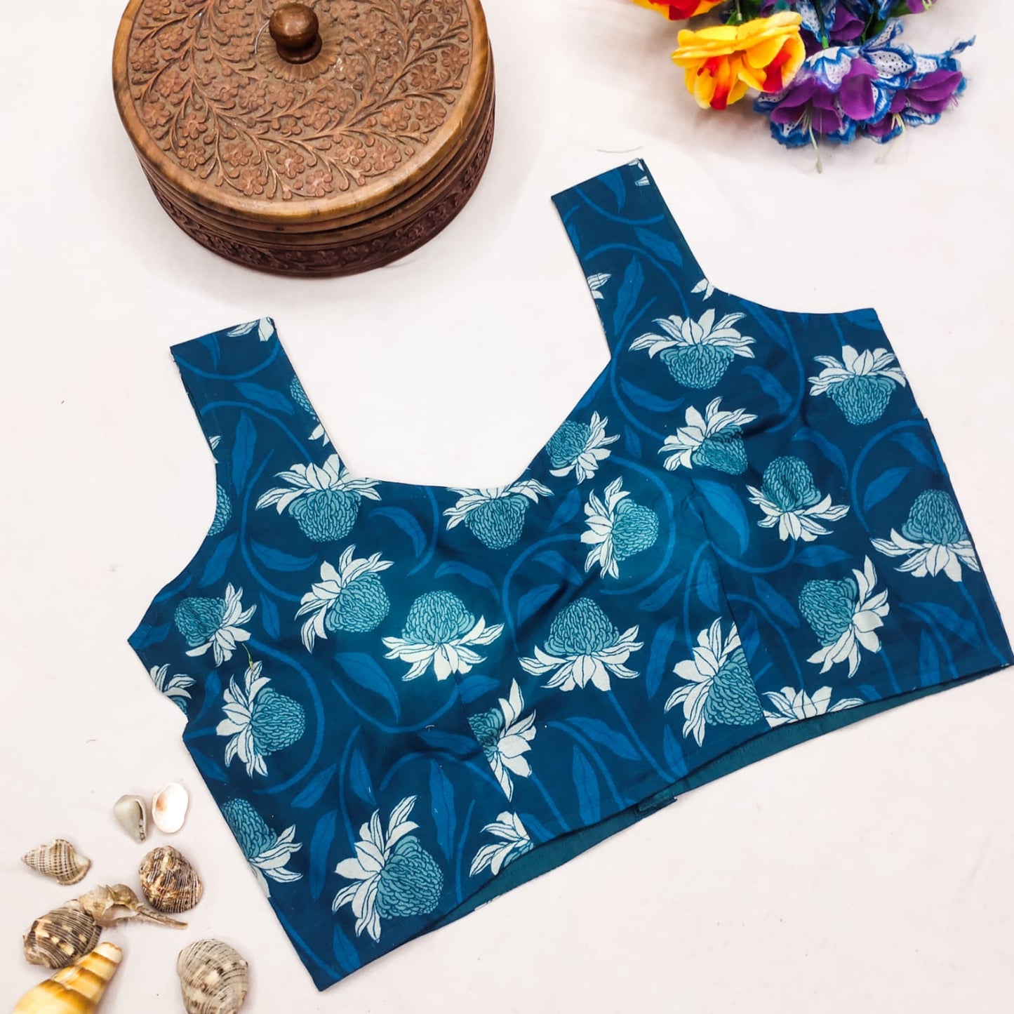Organza Saree with Artistic Printed Blouse