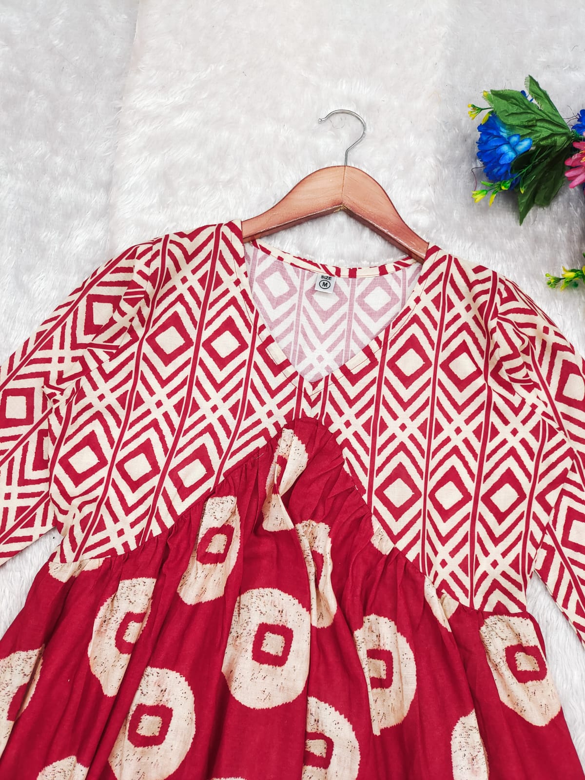 Casual Cotton One-Piece Tunic with Timeless Prints